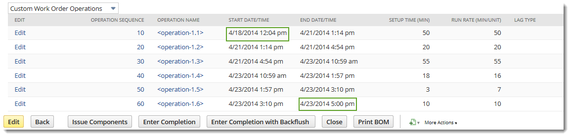 Screenshot of a sample routing operation.