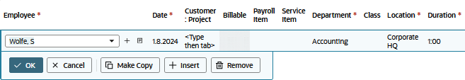 Time Tracking subtab