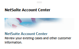 NetSuite Account Center link