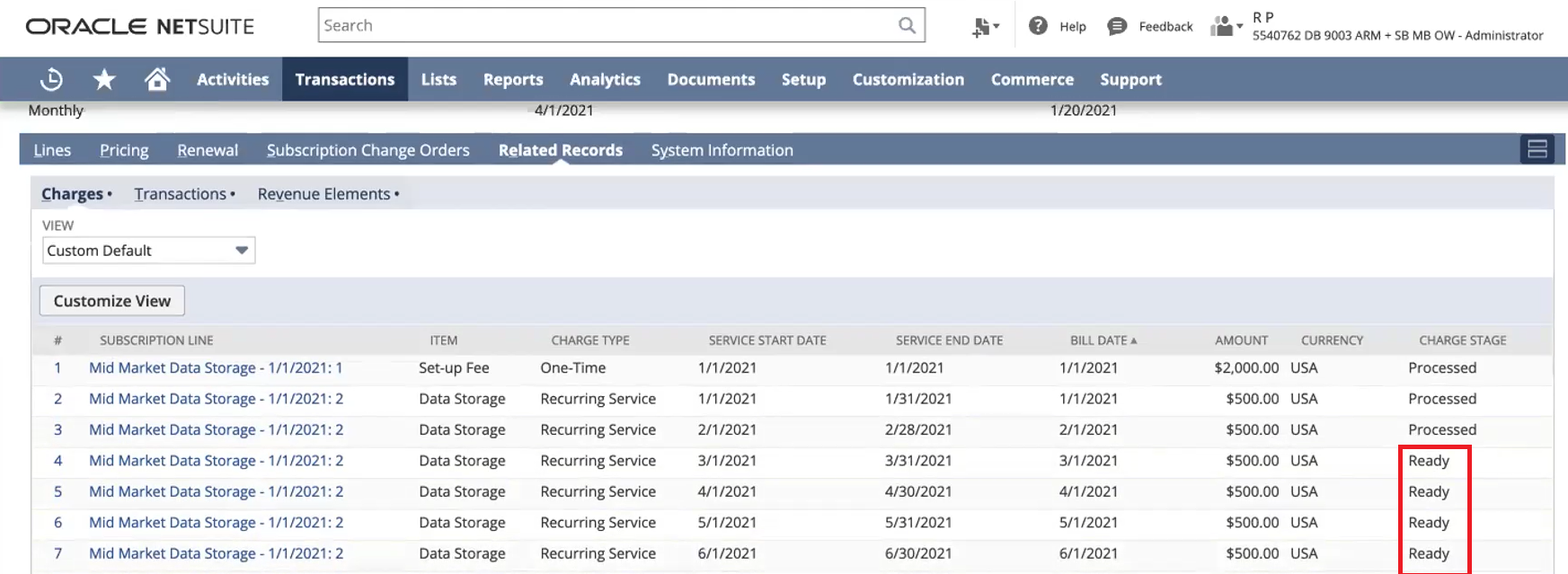 Related Records with Ready status shown.