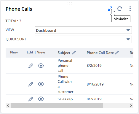 Double Arrow icon on the Report portlet.