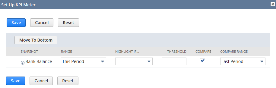 Set Up KPI Meter popup window.