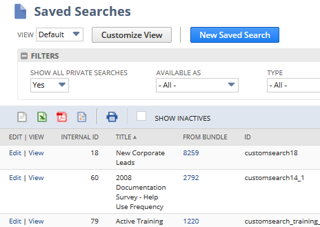 Show All Private Searches field