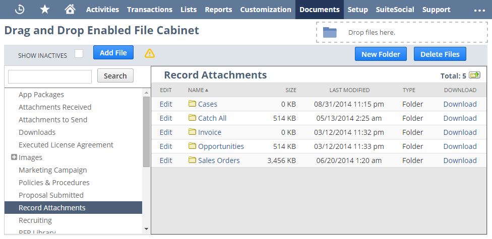 Drag and Drop File Cabinet