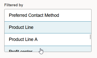 Segment filtering multi-select example.