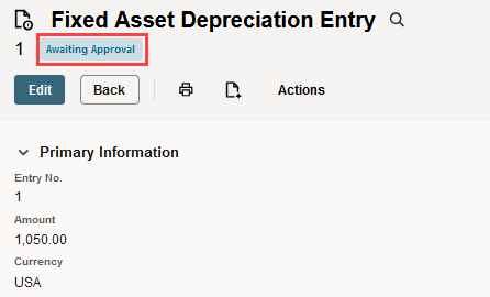 Sample custom transaction status label.