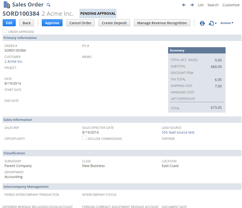 Sample form with form layout enhancement applied.