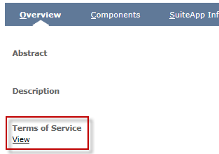 Bundle Terms of Service View link highlighted.