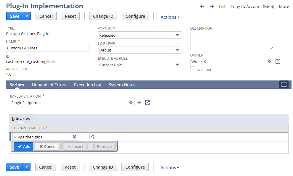 Custom GL Lines Plug-in Plug-In Implementation page.