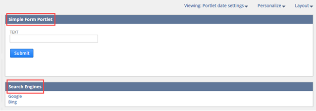 Simple Form Portlet and Search Engines sample.
