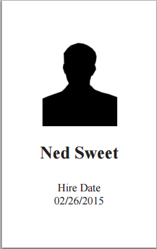 Sample employee access card PDF.