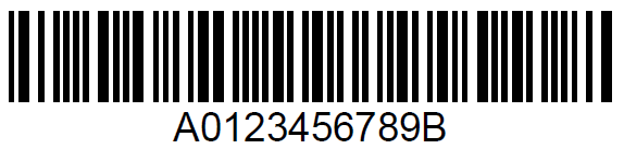 Sample codabar barcode