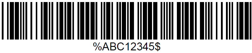 Sample code39 barcode