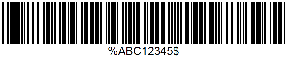 Sample code39checksum barcode