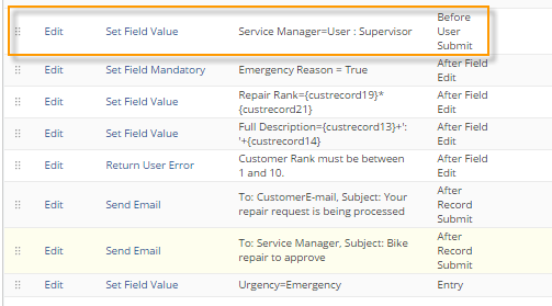 Screenshot with the Set Field Value settings highlighted.