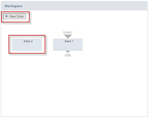 A portion of the diagrammer with the New State button highlighted.