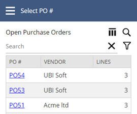 Sample Search field