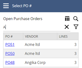 Sample search field