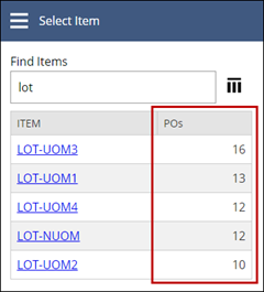 Table Columns example