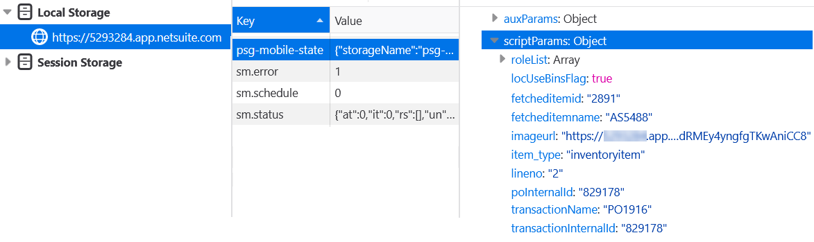 Mobile state details