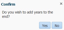 Add years to end of calendar confirmation