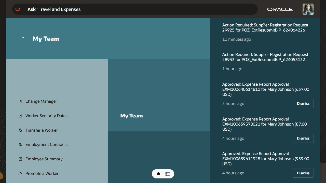 Second level of product map under the my team group 