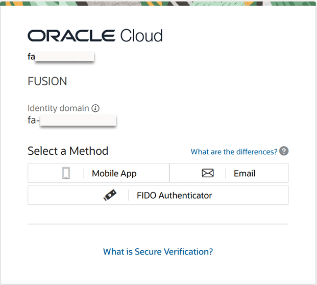 Select Secure Verification Method