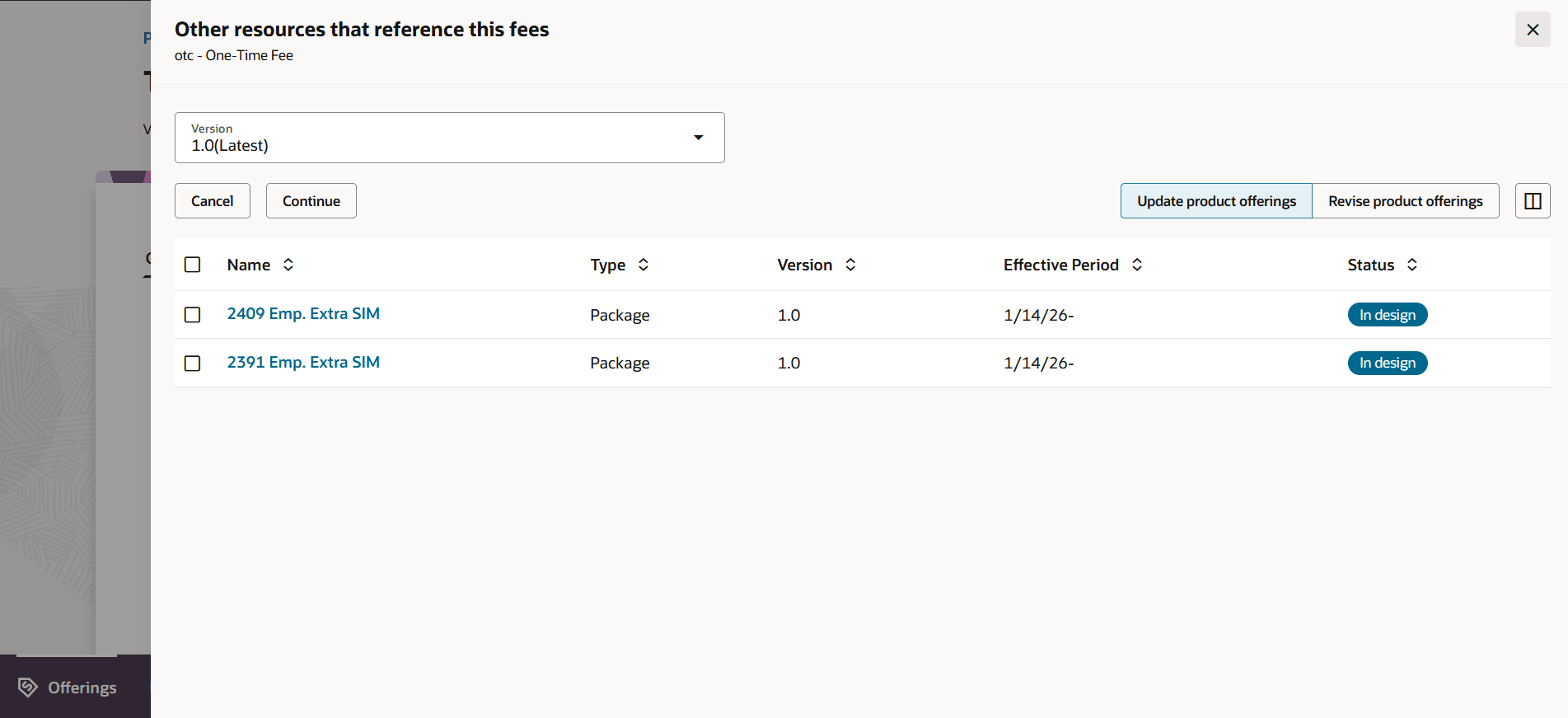 Bulk update through pricing view references