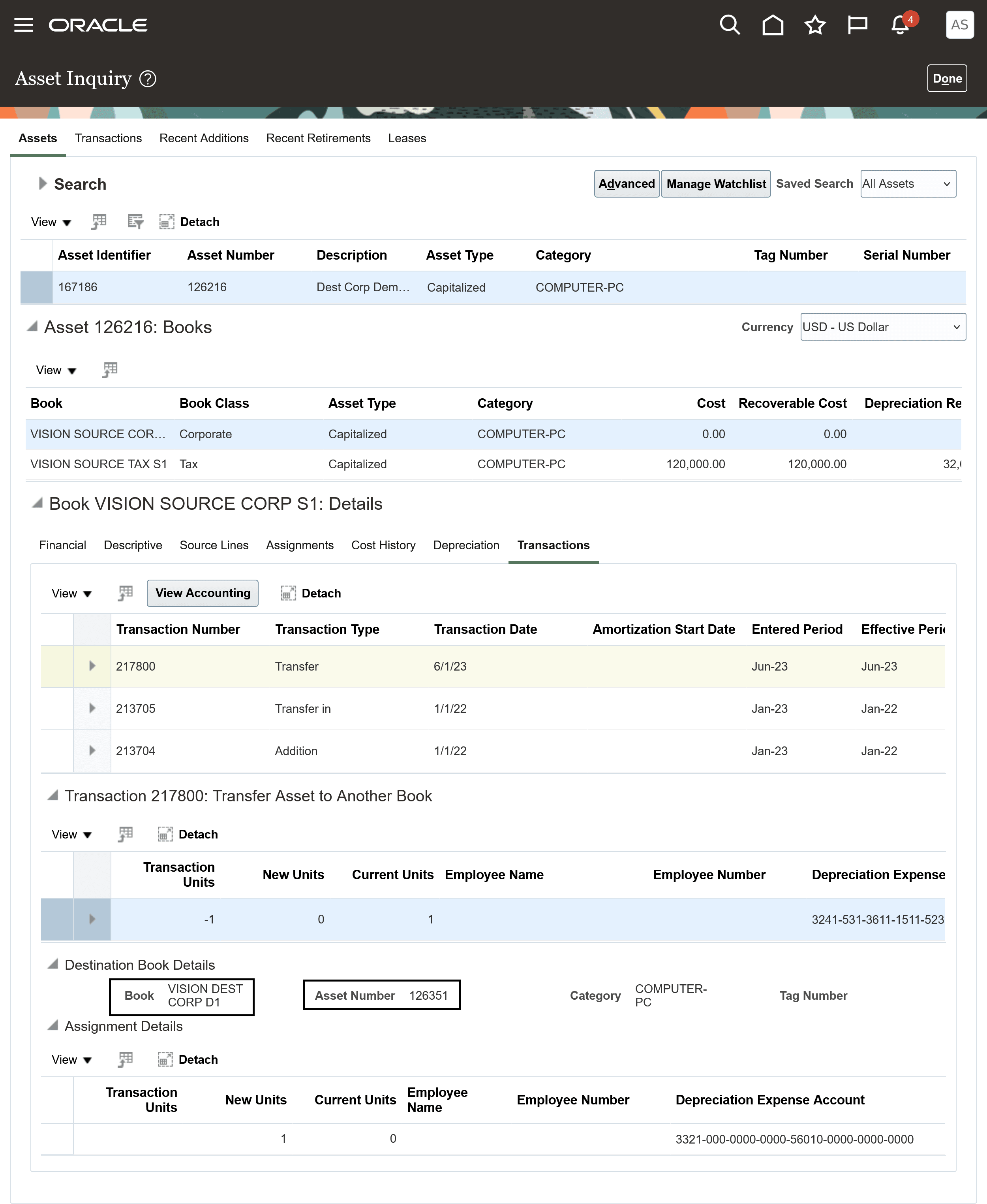Asset Inquiry Source Asset