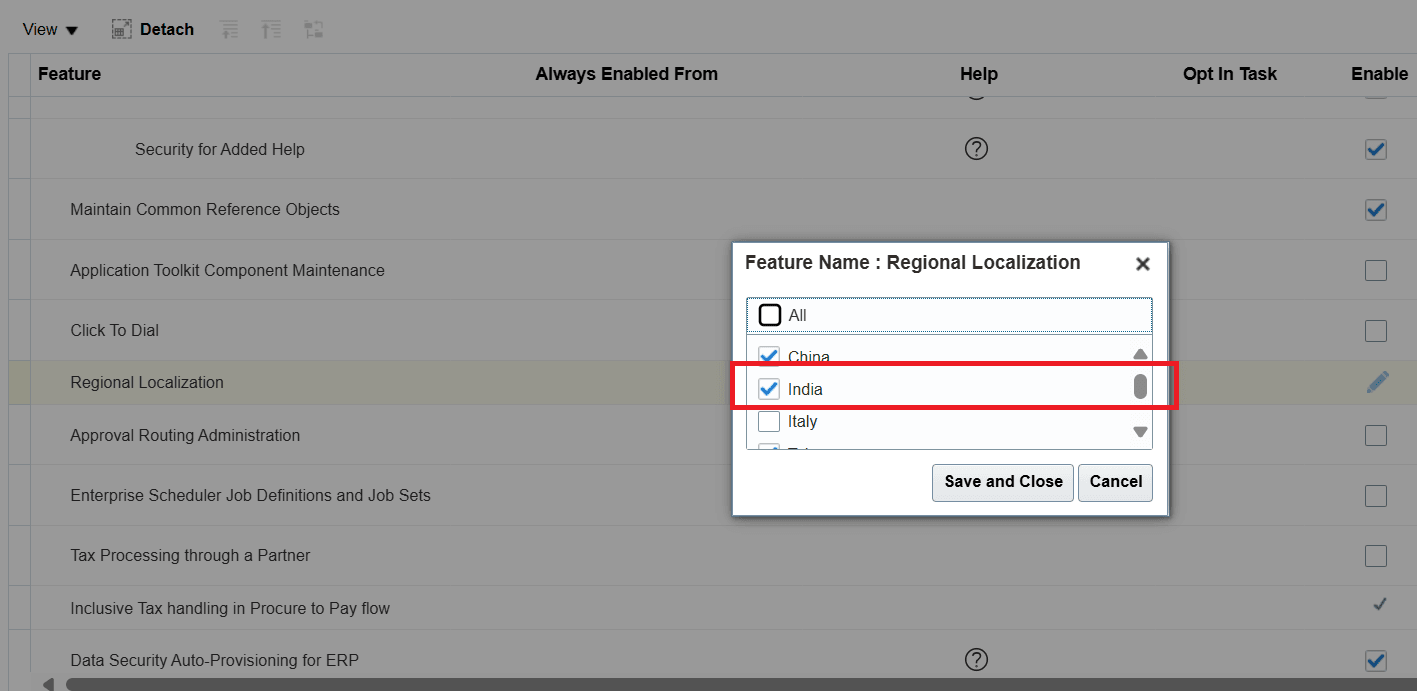 Regional Localizations