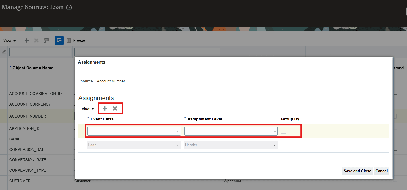 New Source Assignment Addition