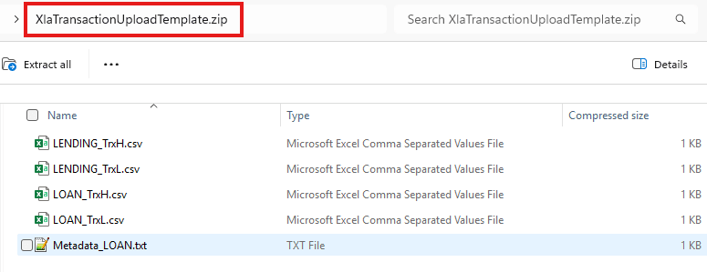 Transaction Upload Template