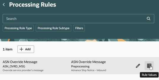 Processing Rules – Rule Values icon