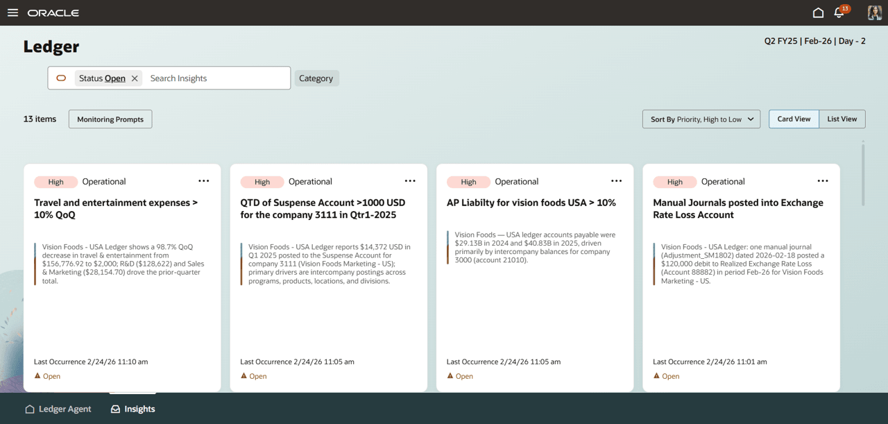 Ledger Agent Insights