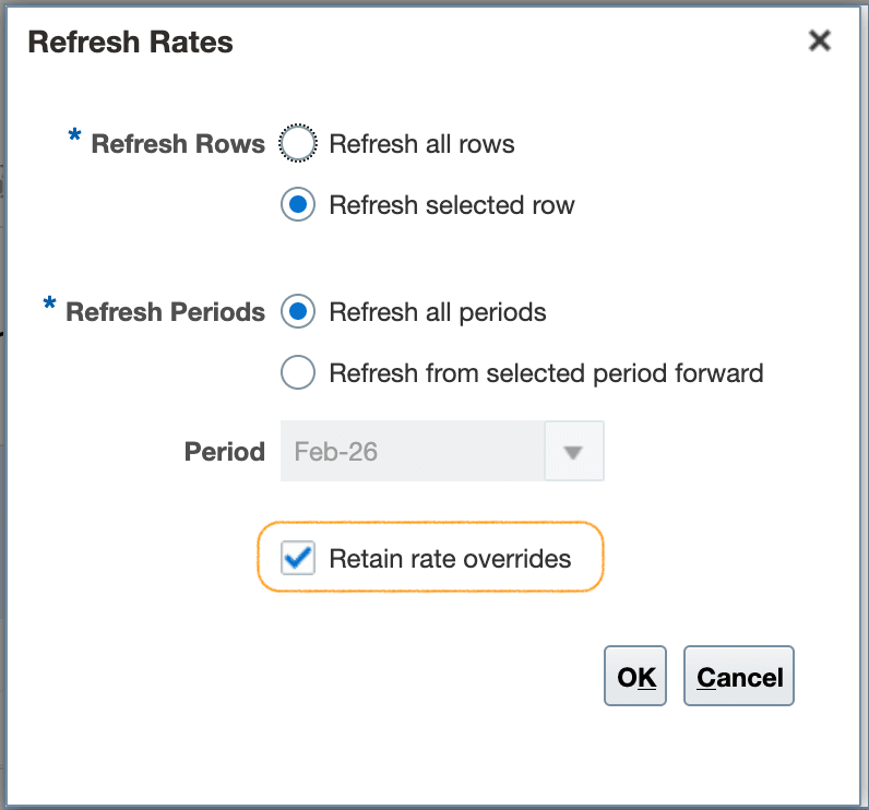Refresh Rates - Retain rate overrides