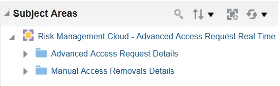 Risk Management Cloud > Advanced Access Request Real Time subject area
