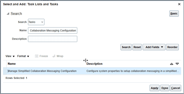 Select and Add: Tasks