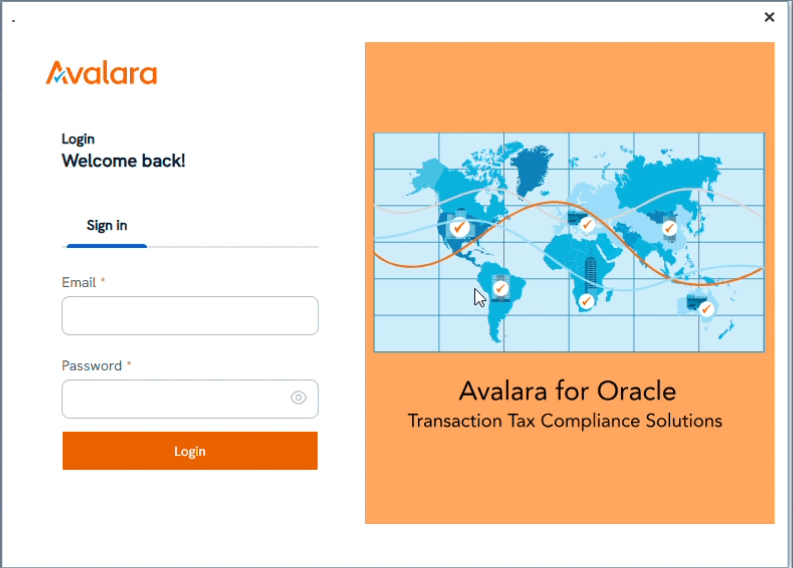 Login to Avalara portal