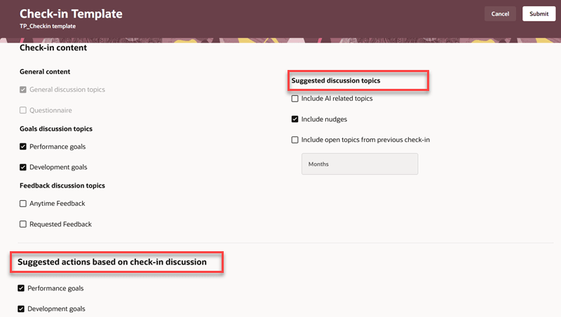 Configure suggested topics and suggested actions 