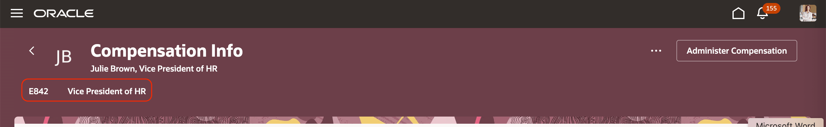 Page Showing Person Header Attributes without Titles