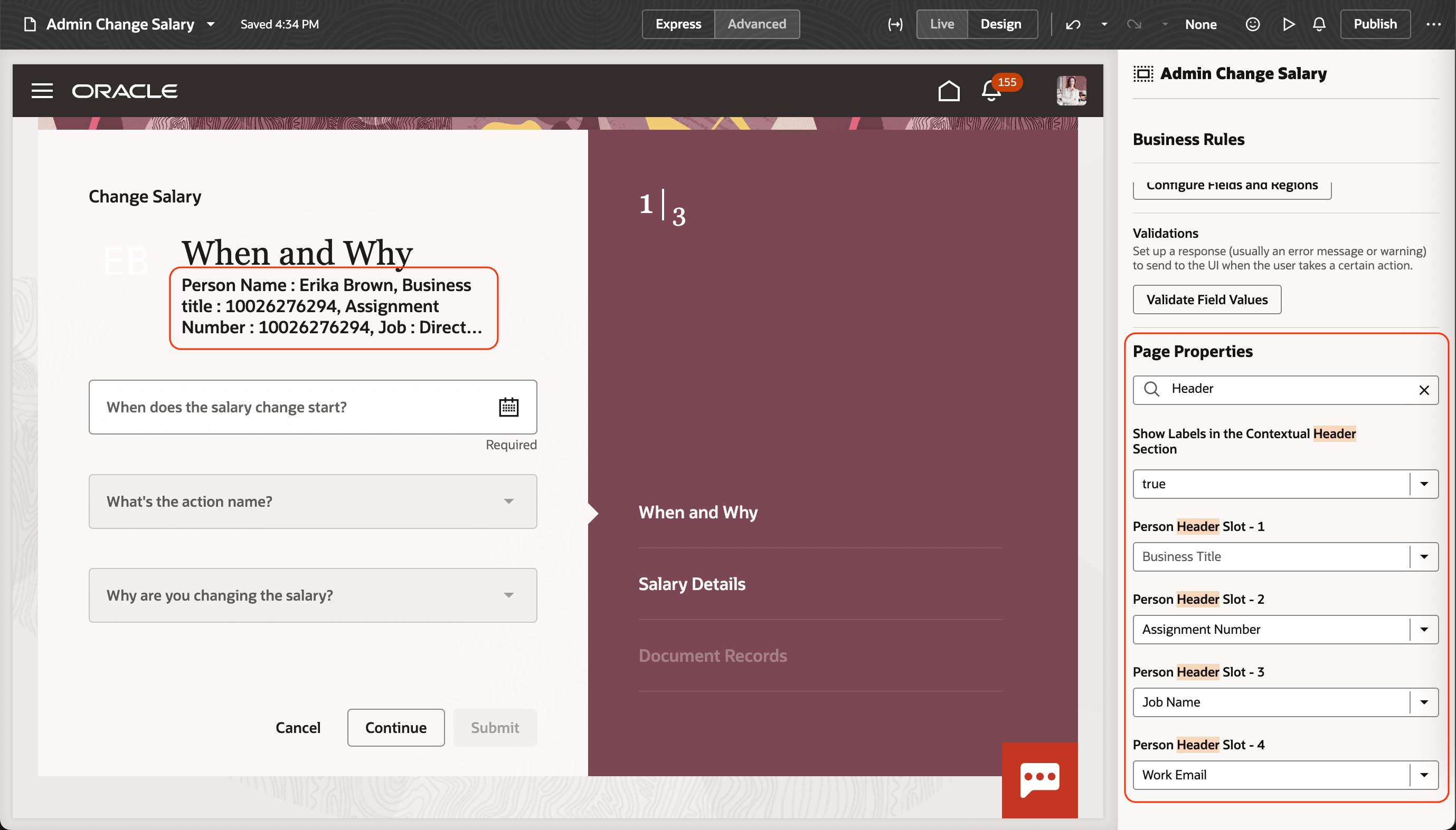 Business Rule Setup for Compact Guided Process Page