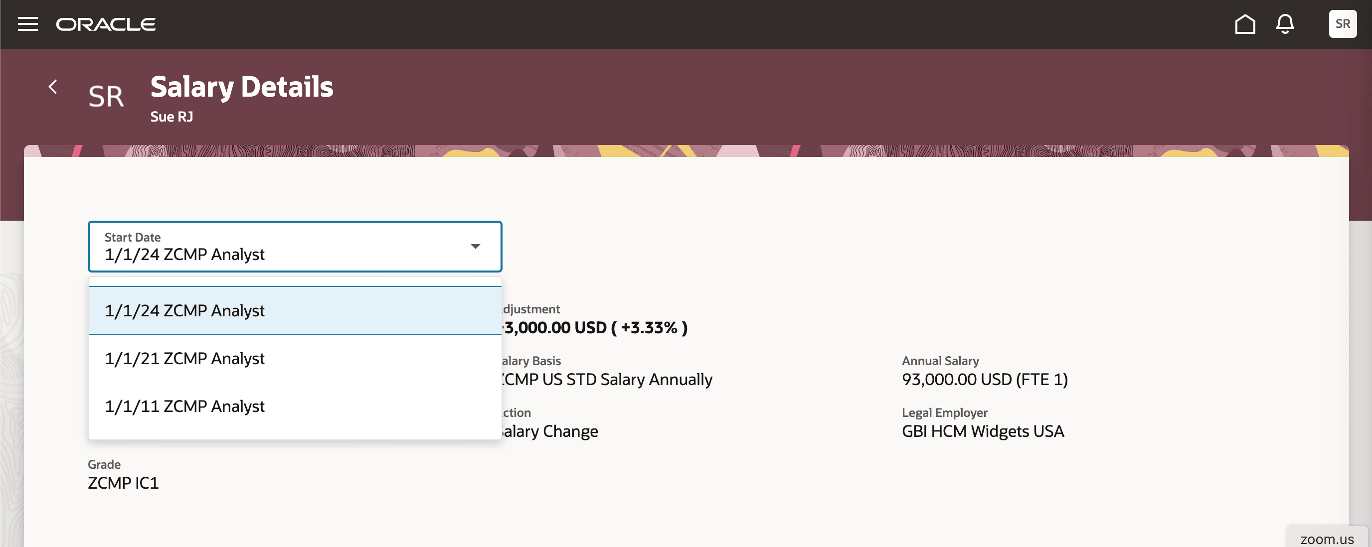Drill Down Not Showing the June 1, 2025 Salary