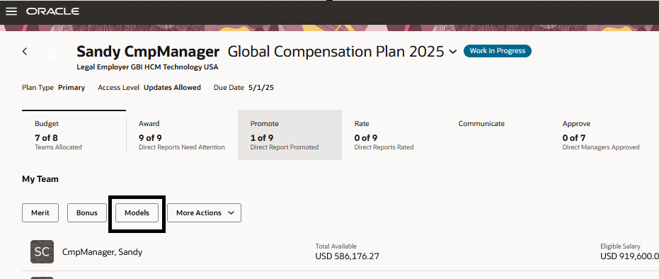 Manager Models Button