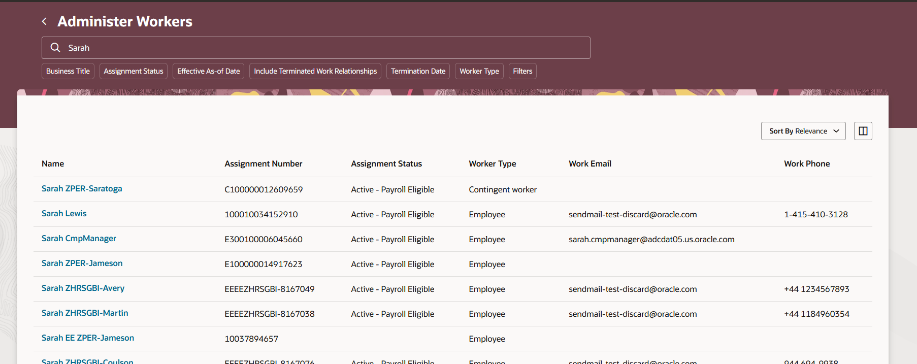 Administer Workers Search