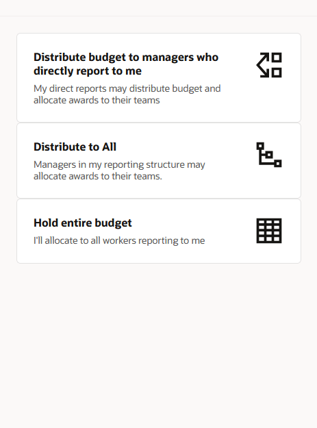Select Budget Method