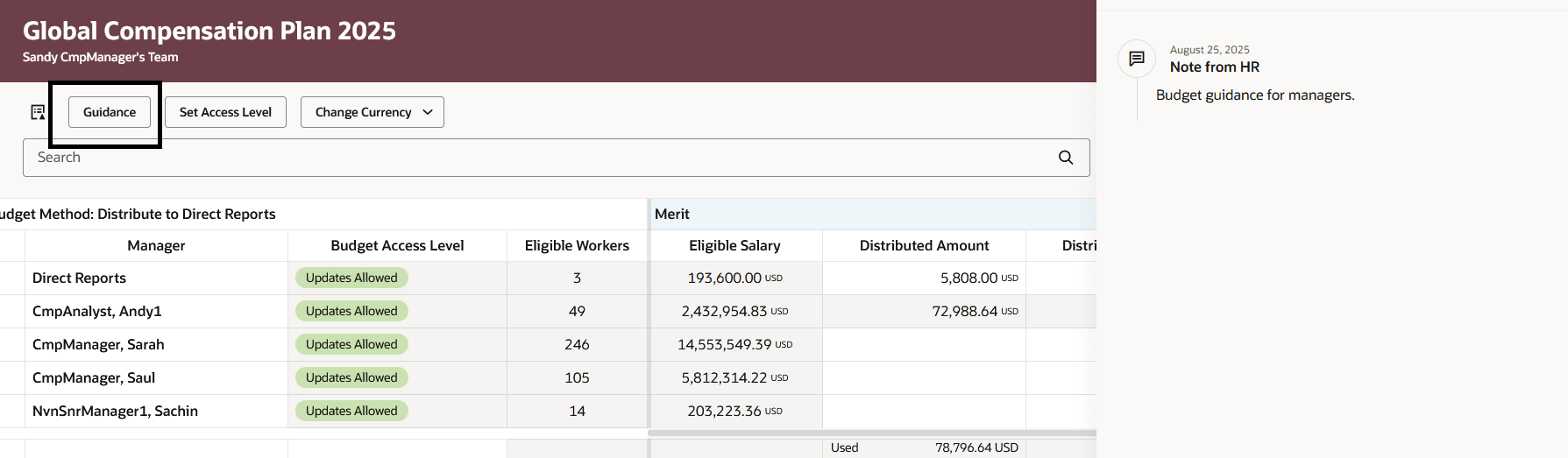 Budget Sheet Guidance