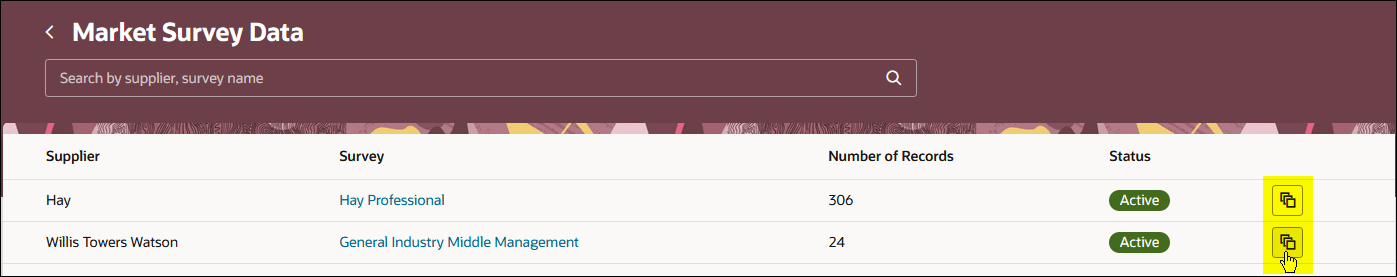 Market Survey Data: batches