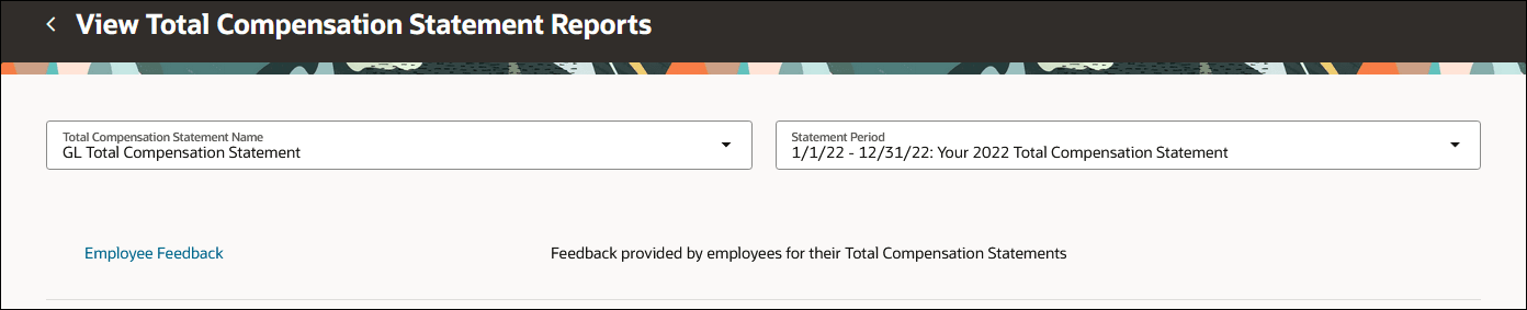 View Total Compensation Statement Reports