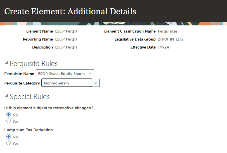 ESOP Perquisite Element: Lumpsum Tax Deduction