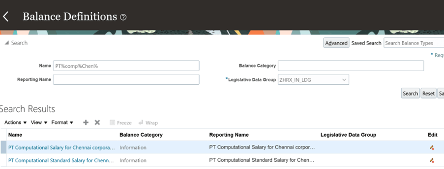 Setup the Balance for Professional Tax